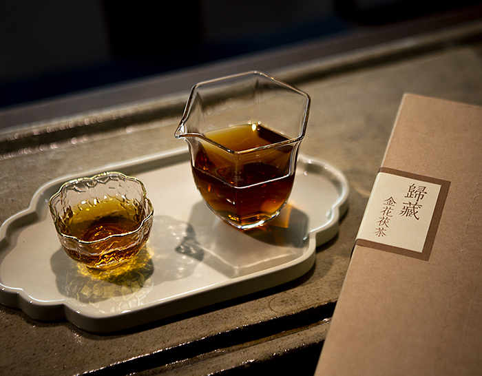 【闲作】归藏金花茯茶1000克礼品装